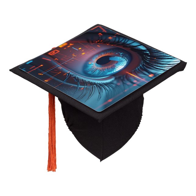 Quantum Eye graduation cap (Angled)