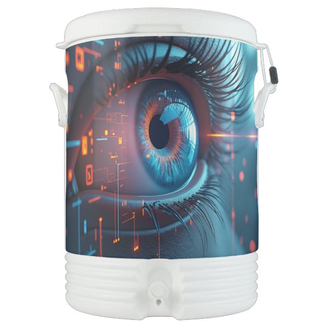 Quantum Eye Igloo beverage cooler 10 gallon (Front)