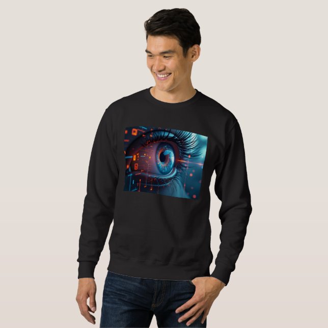 Quantum Eye men black sweatshirt (Front Full)