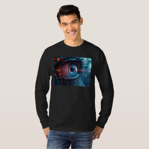 Quantum Eye men long sleeve black T-shirt