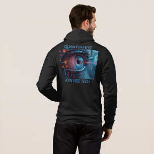 Quantum Eye tech men Bella black hoodie back