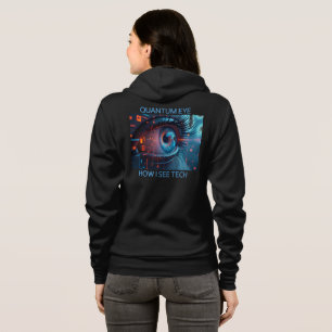 Quantum Eye tech women Bella black hoodie back