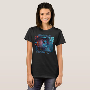 Quantum Eye tech women black T-shirt
