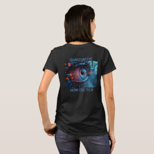 Quantum Eye tech women black T-shirt back