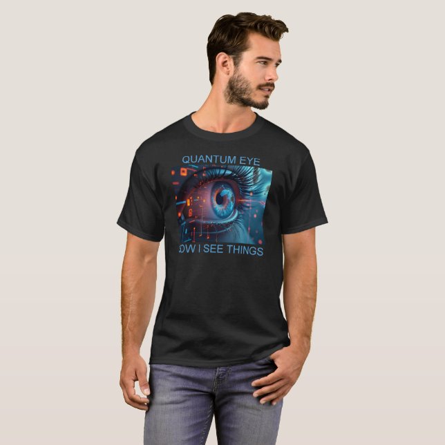 Quantum Eye things men black T-shirt (Front Full)