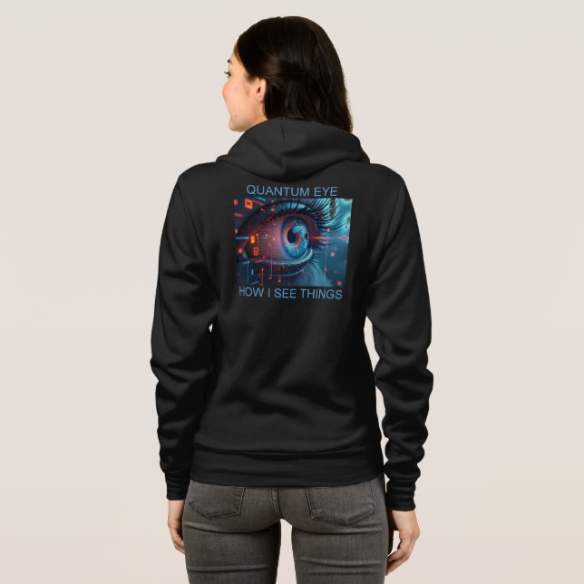Quantum Eye things women Bella black hoodie (Back Full)