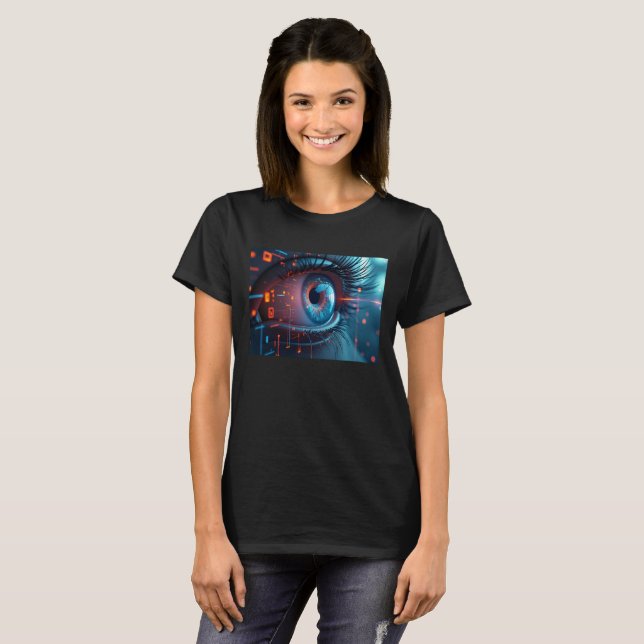 Quantum Eye women black T-shirt (Front Full)