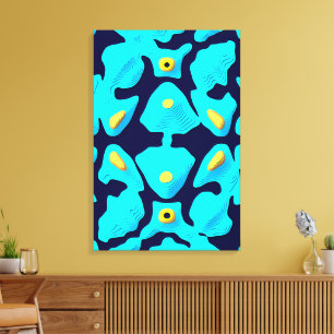 Quantum Floral Pattern Design Canvas Print