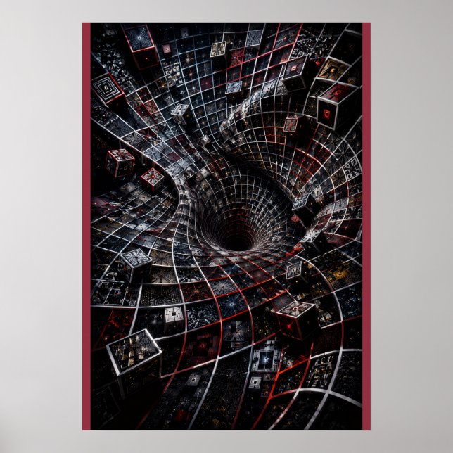 Quantum Grid 3D Illusion  Poster (Front)