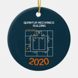 Quantum Mechanics Building Ceramic Ornament