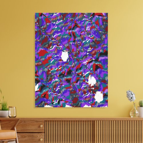 Quantum Mechanics Colours Flowing Pattern  Canvas Print
