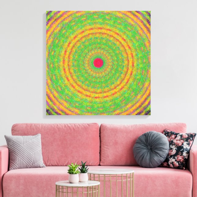 Quantum Mechanics Mandala Art  Canvas Print (Insitu(LivingRoom))