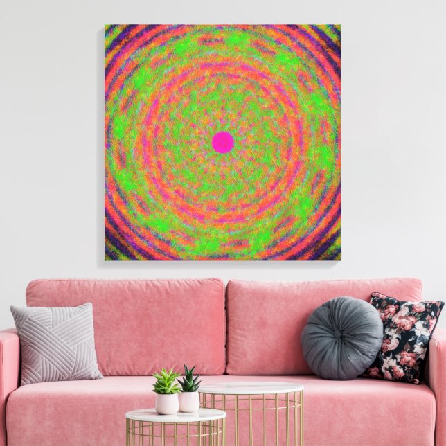 Quantum Mechanics Mandala Pattern  Canvas Print (Insitu(LivingRoom))