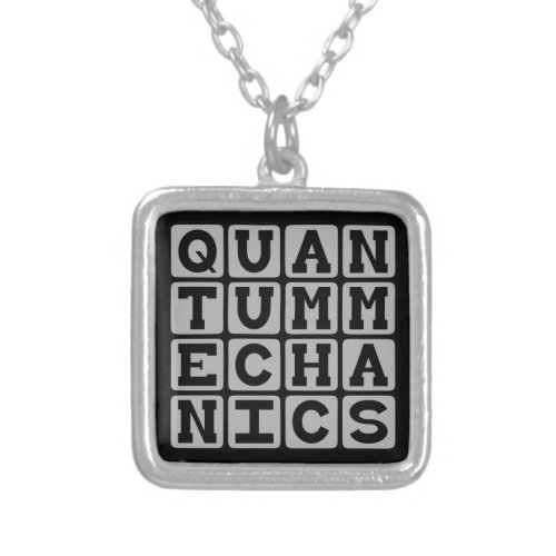 Quantum Mechanics Physics Concept Silver Plated Necklace