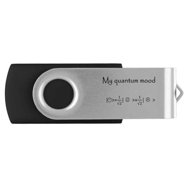 quantum mood normalised, funny quantum physics flash drive (Front)