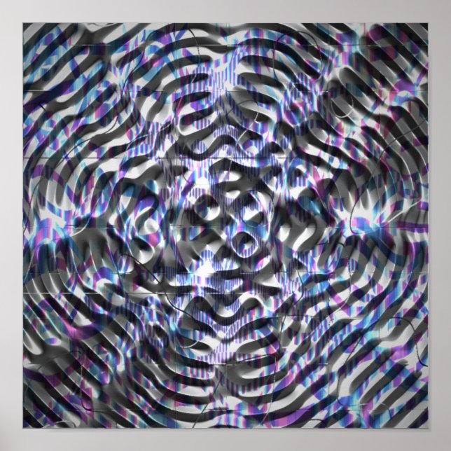 Quantum Orbital Art Nouveau Pattern  Poster (Front)