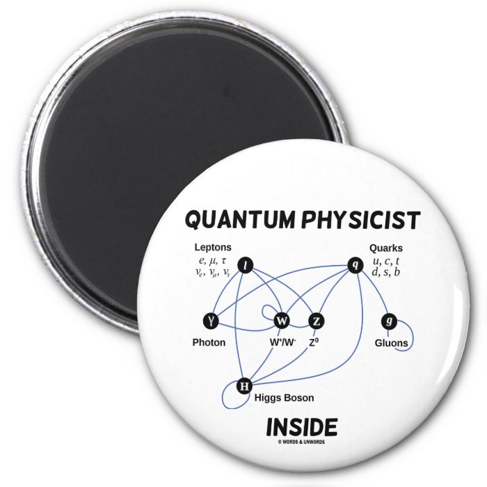 Quantum Physicist Inside (Higgs Field Higgs Boson) Refrigerator Magnet
