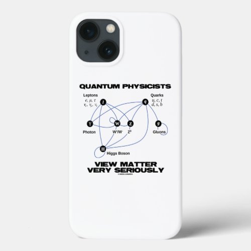 Quantum Physicists View Matter Very Seriously iPhone 13 Case