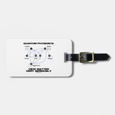 Quantum Physicists View Matter Very Seriously Luggage Tag