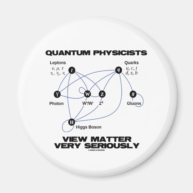 Quantum Physicists View Matter Very Seriously Magnet (Front)