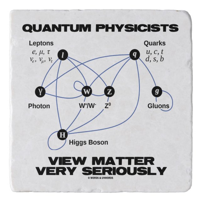 Quantum Physicists View Matter Very Seriously Trivet (Front)