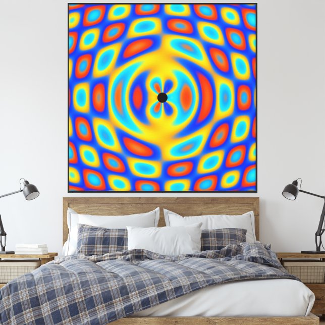 Quantum Physics Entanglement Pattern  Canvas Print (Insitu(Bedroom))