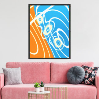 Quantum Physics Geometric Pattern Canvas Print