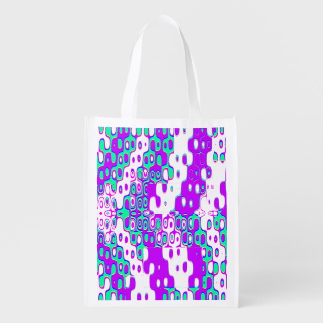 Quantum Physics Geometric Pattern Design  Grocery Bag (Front)