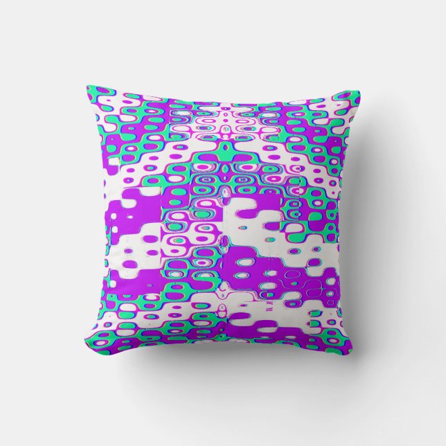 Quantum Physics Geometric Pattern  Throw Pillow (Front)
