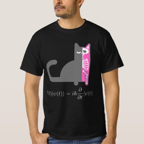 Quantum Physics Schrodingers Cat Dead Alive Equati T_Shirt