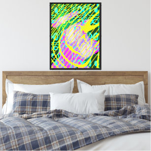 Quantum Physics Spider Wave Painting Canvas Print