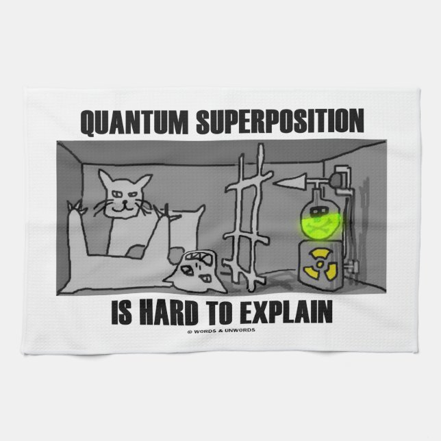 Quantum Superposition Is Hard To Explain (Physics) Towel (Horizontal)