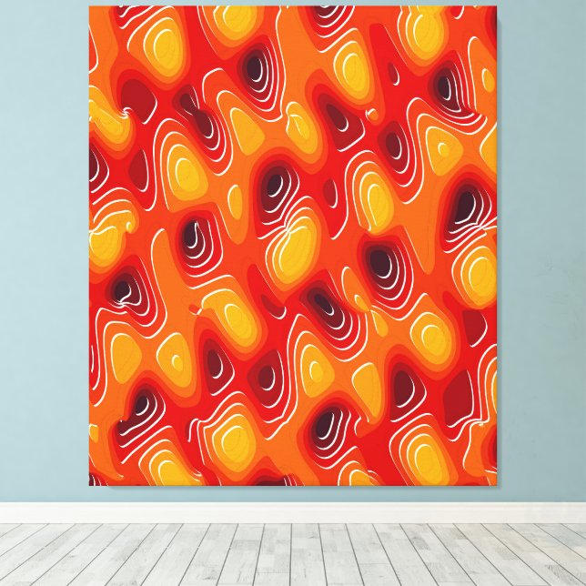 Quantum Turbulence Kinetic Painting  Canvas Print (Insitu(Wood Floor))