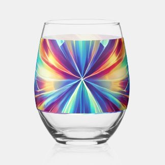 Quantum Verse - Prismatic Starburst Wine Glass