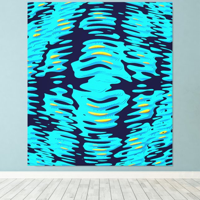 Quantum Wave Formation Design  Canvas Print (Insitu(Wood Floor))
