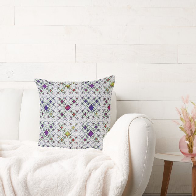Quantum Weave Throw Pillow (Couch)