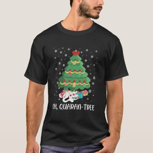 Quaran_Tree Christmas 2020 Funny Quarantine Christ T_Shirt