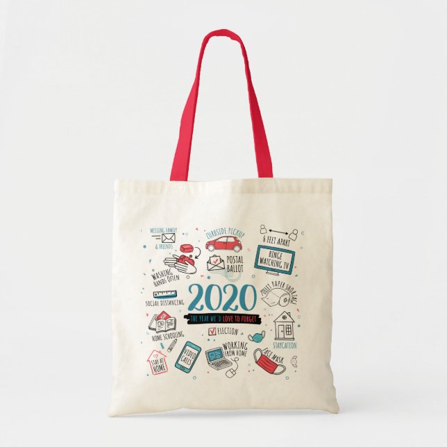 Quarantine 2020 Activities Commemorative Keepsake Tote Bag (Front)
