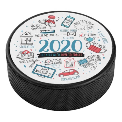 Quarantine 2020 Family Activities Commemorative Hockey Puck