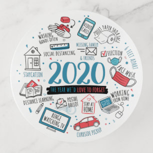 Quarantine 2020 Lockdown Commemorative Gift Trinket Tray
