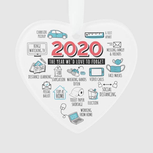 Quarantine Activities 2020 Christmas Commemorative Ornament (Front)