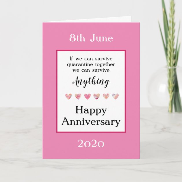 Quarantine Inmate Card Happy Anniversary Card anniversary card In Lockdown 