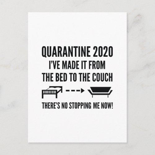 Quarantine Bed Couch Postcard