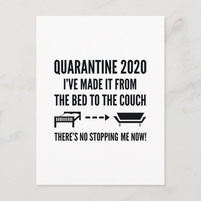 Quarantine Bed Couch Postcard (Front)