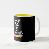 Quarantine Birthday 22 Years Old Gift Two-Tone Coffee Mug (Front Right)