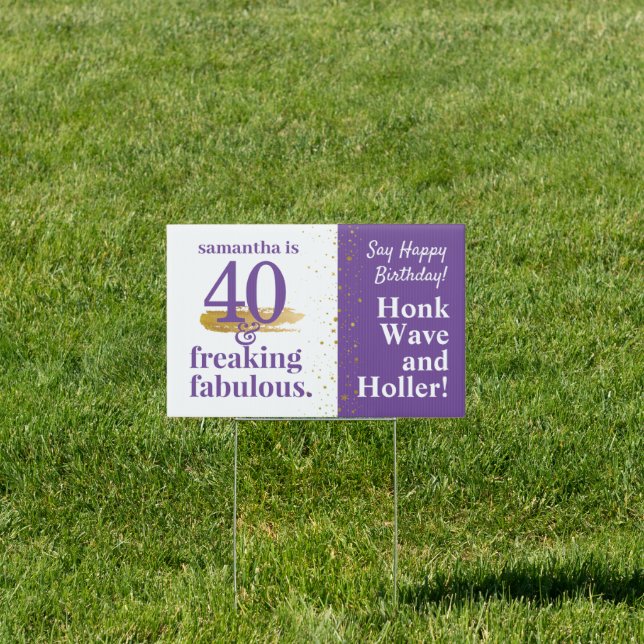 Quarantine Birthday Car Parade Custom Yard Sign (Insitu)