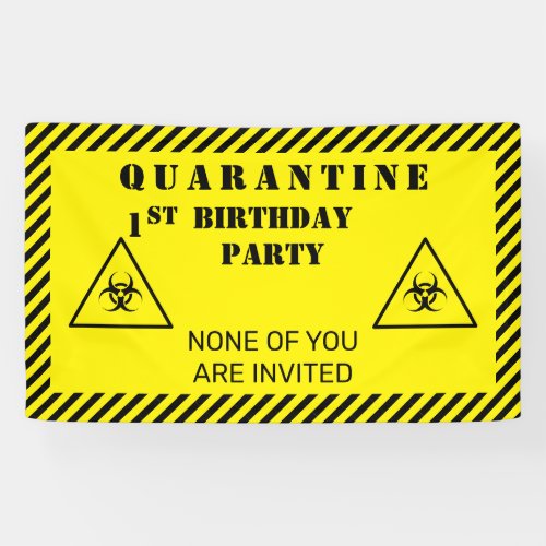 Quarantine Birthday Party Any Age Personalized Banner