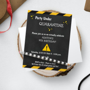 Quarantine Birthday Party Invitation