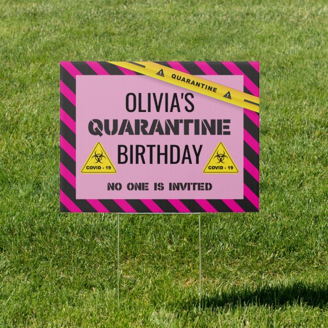 Quarantine Birthday Sign (Insitu)