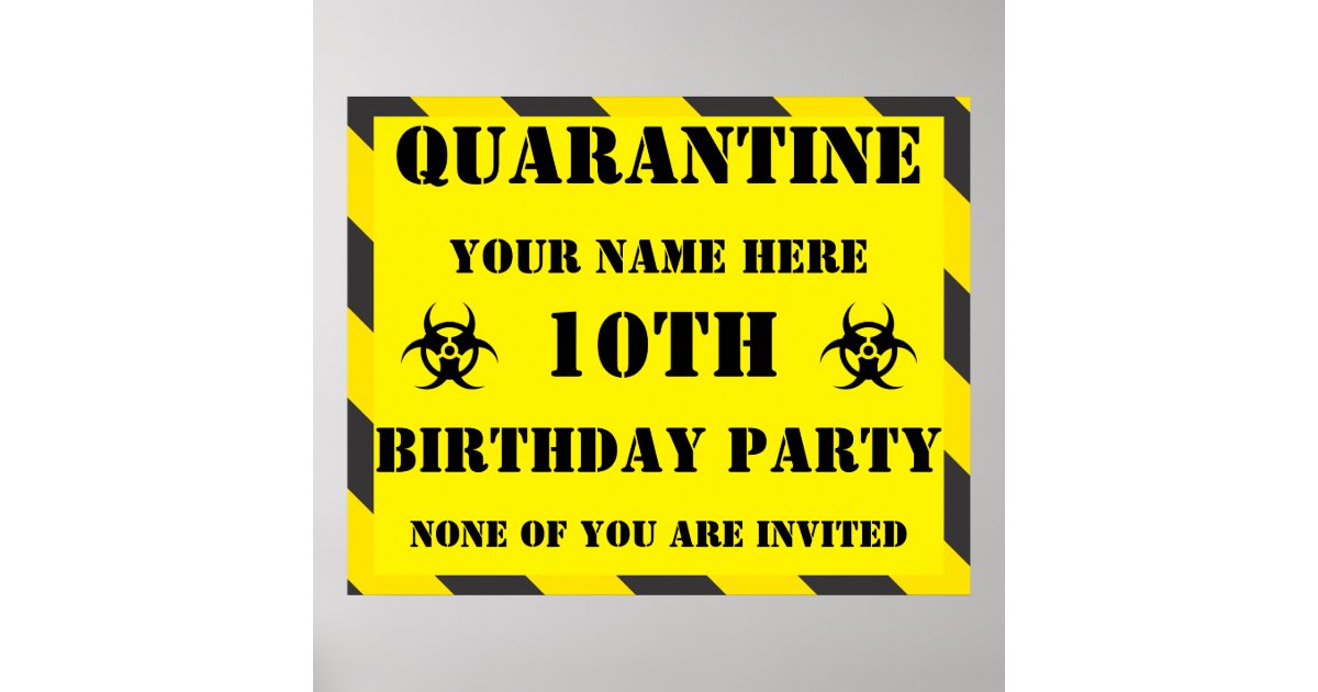 Quarantine Birthday Sign 